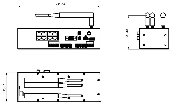 CRE-NVR-508 — Teknik Ölçüler